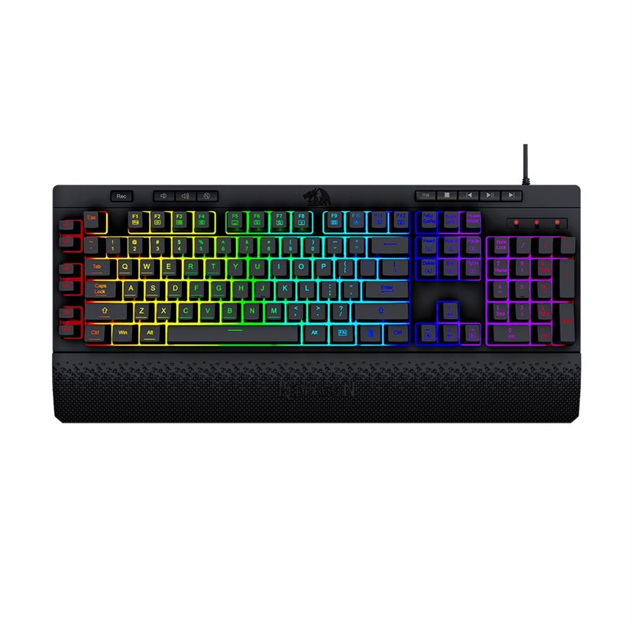 TECLADO GAMING REDRAGON SHIVA RETROILUMINADO RGB 6 TECLAS MACRO ONBOARD NEGRO