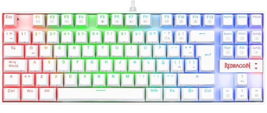 TECLADO MECANICO REDRAGON KUMARA BLANCO K552W-RGB SP-RED