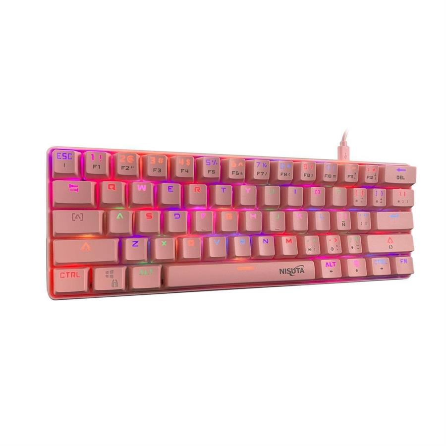 TECLADO MECANICO RGB REAL DE 61 TECLAS  NS-KBGZ61P