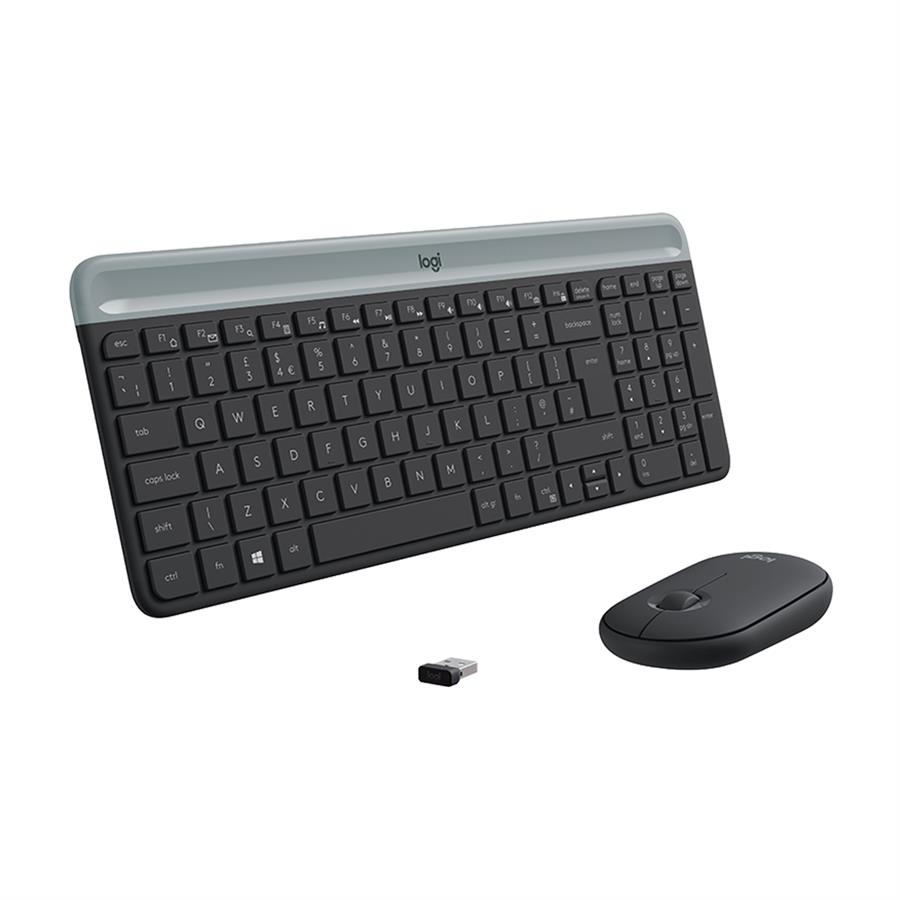 TECLADO + MOUSE LOGITECH MK470 SLIM BLACK WIRELESS