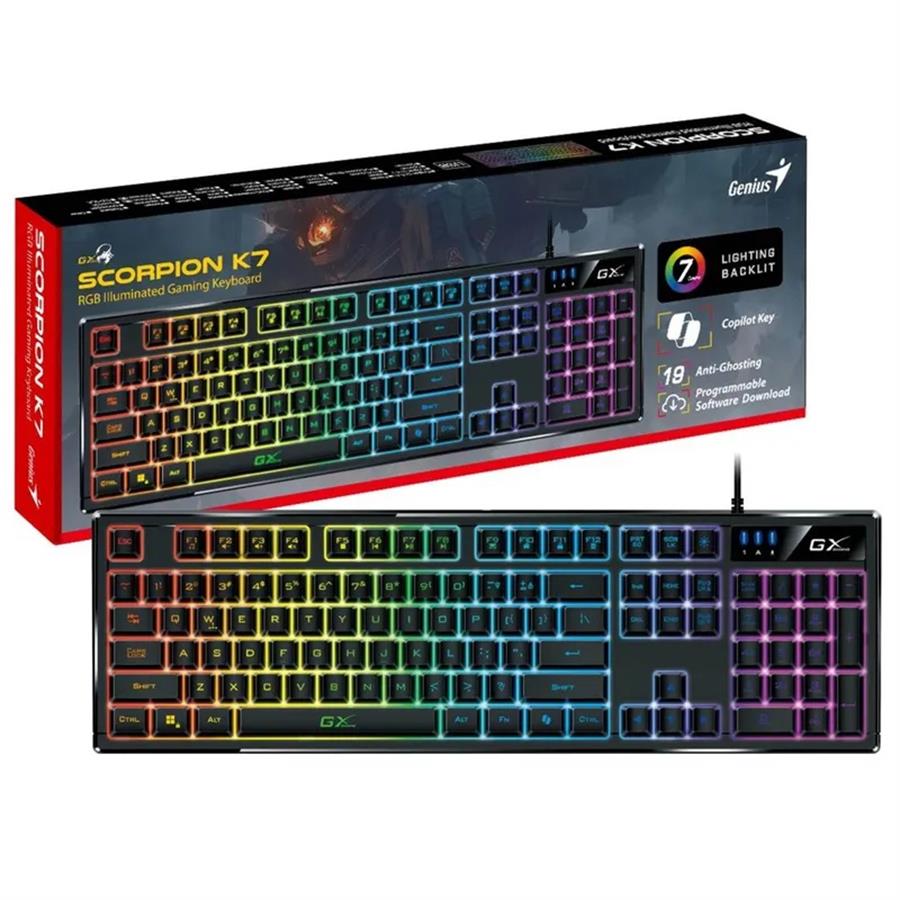 TECLADO GAMING GENIUS GX SCORPION K7 SP NEGRO