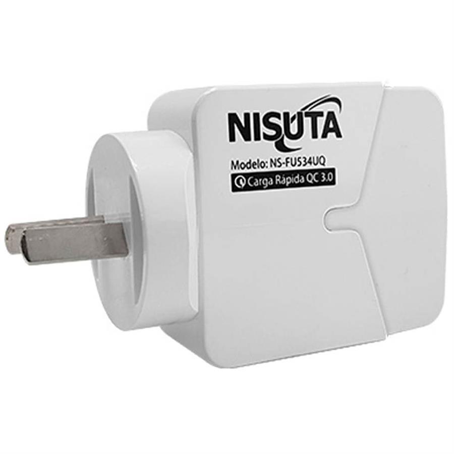 CARGADOR CEL 3 PUERTOS 3.6A.H QC3 TURBO NISUTA NSFU534UQ