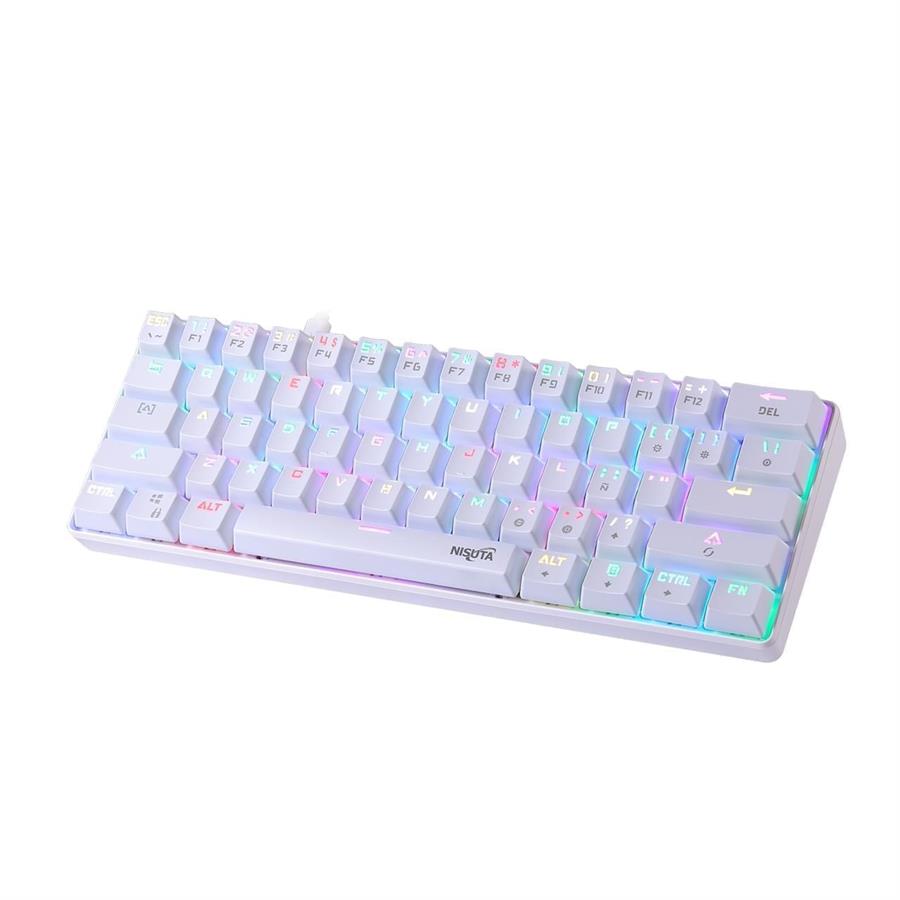 TECLADO MECANICO RGB REAL DE 61 TECLAS  NS-KBGZ61W