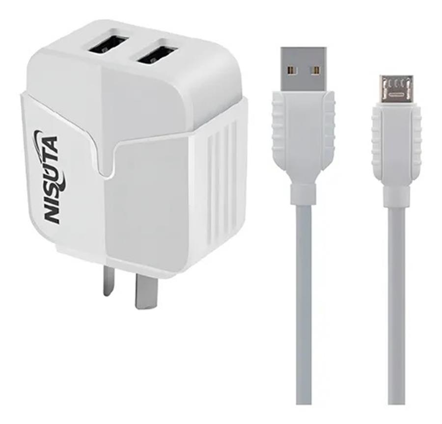 CARGADOR CEL MICRO USB 5V 2.4AH NISUTA NSFU524UM