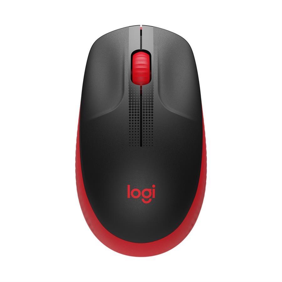 MOUSE INALAMBRICO LOGITECH M190 NEGRO-ROJO