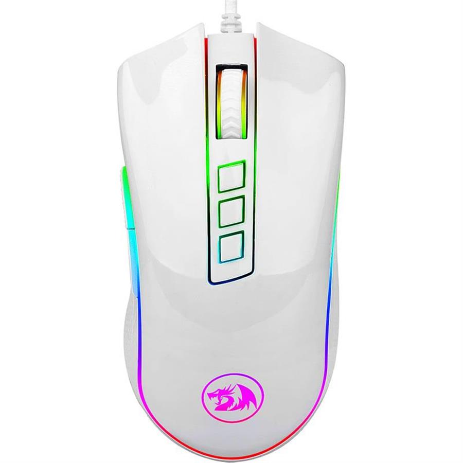 MOUSE GAMING REDRAGON COBRA FPS M711 WHITE RGB 100