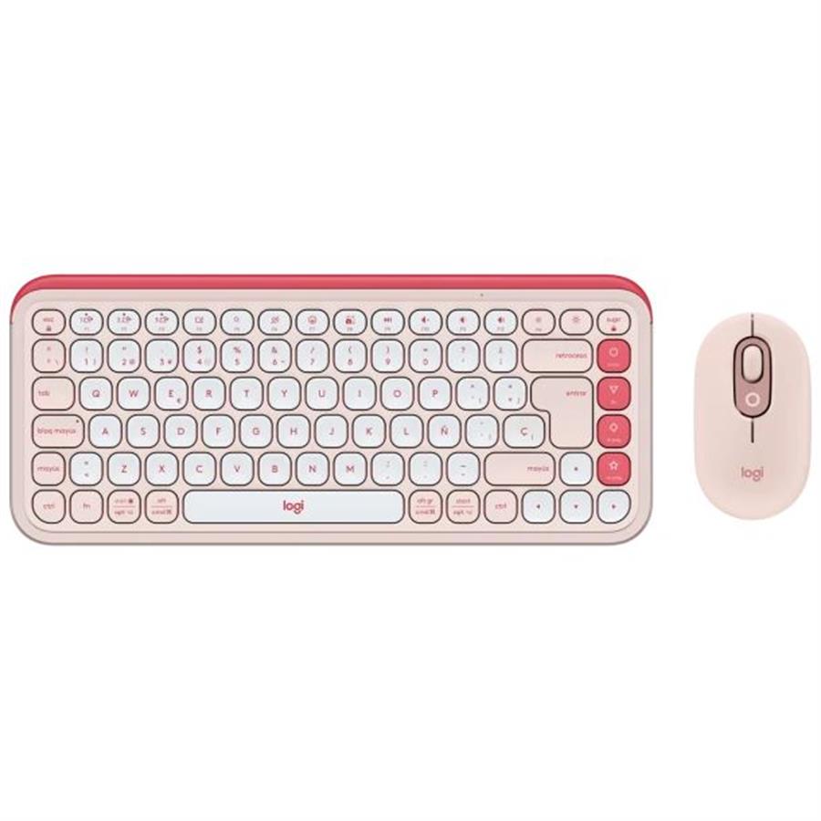COMBO TECLADO + MOUSE POP ICON LOGITECH BT ROSA