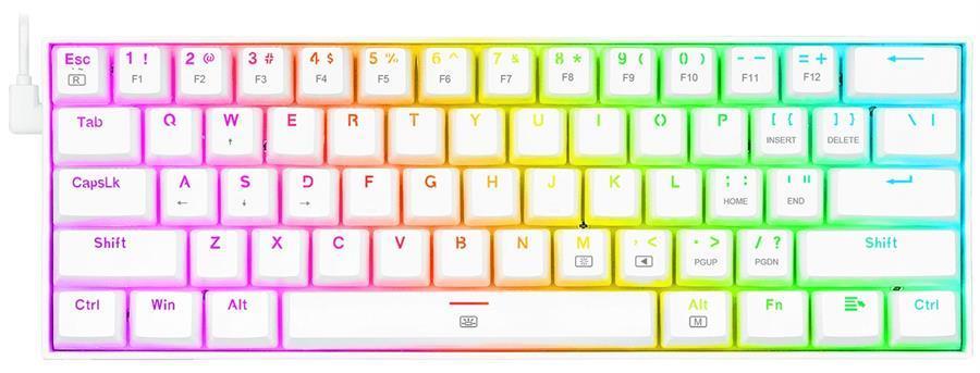 TECLADO MECANICO REDRAGON DRAGONBORN BLANCO K630W-RGB